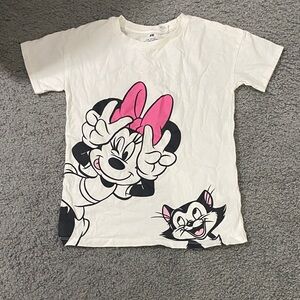 Disney White and Pink Minnie Mouse T-Shirt